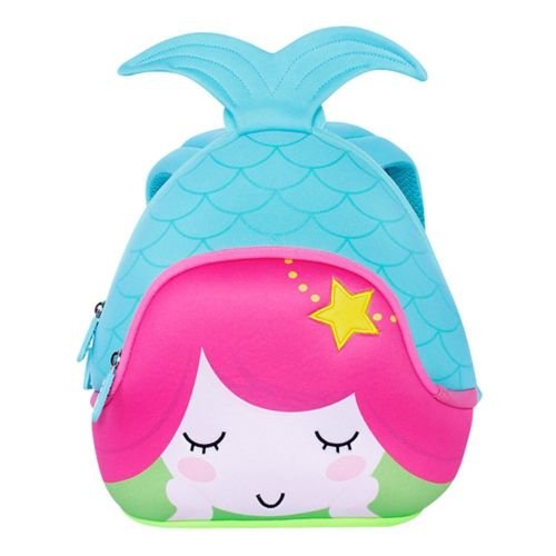 Jack & Friends Neoprene Kids Backpack/Lunch Kid's Lunch Bag for Preschooler to Kindergarten (Mermaid- Large/Kids)