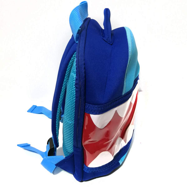 Jack & Friends Neoprene Kids Backpack/Lunch Kid's Lunch Bag for Preschool | Boy's Backpack (Shark- Small)