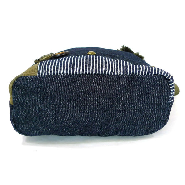 Chala Handbag Patch Cross-body Messenger Bag (Denim Blue)