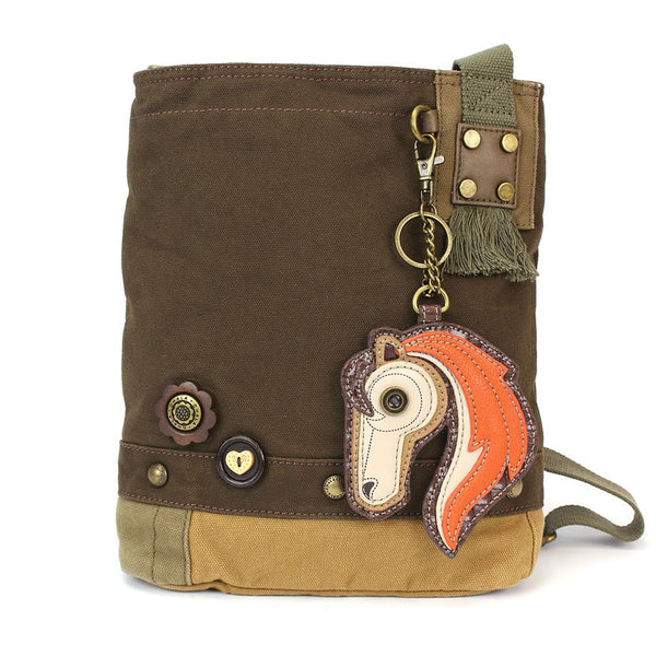 Chala Patch Crossbody Bag - Dark Brown (Horse)