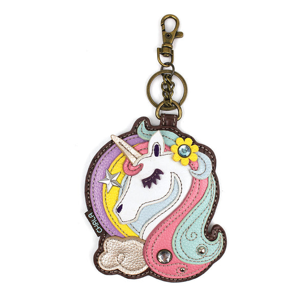 Chala Decorative Purse Charm, Key fob, Coin Purse -Unicorn