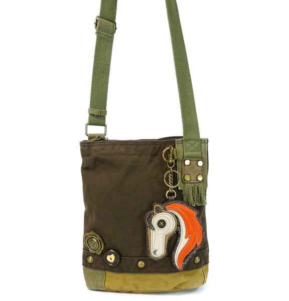 Chala Patch Crossbody Bag - Dark Brown (Horse)