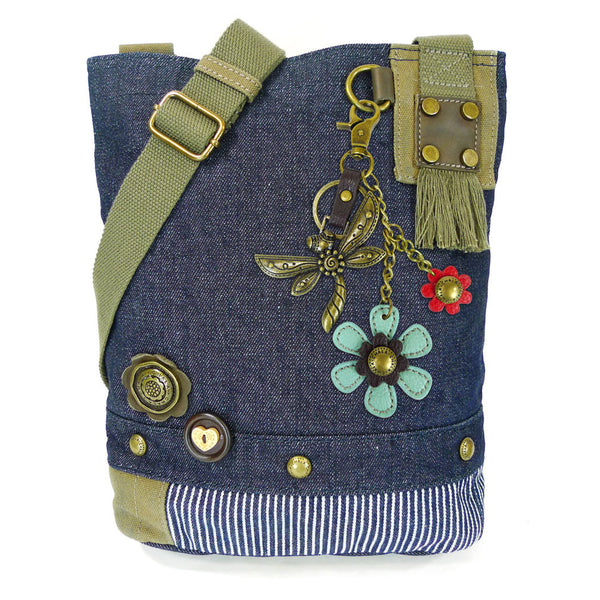 Chala Patch Crossbody Bag (6 colors option) + Detachable Metal Keychain (Dragonf - Animal-Bags.com